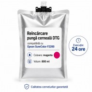 Serviciu de reîncărcare a pungilor cu cerneală MAGENTA DTG pentru imprimanta Epson SureColor F2200