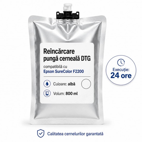 Serviciu de reîncărcare a pungilor cu cerneală WHITE DTG pentru imprimanta Epson SureColor F2200