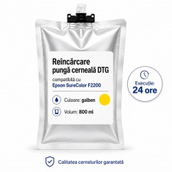Serviciu de reîncărcare a pungilor cu cerneală YELLOW DTG pentru imprimanta Epson SureColor F2200