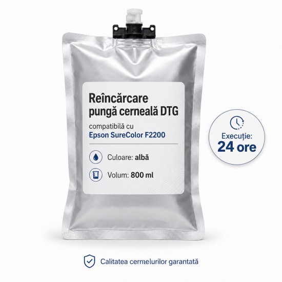 Serviciu de reîncărcare a pungilor cu cerneală WHITE DTG pentru imprimanta Epson SureColor F2200