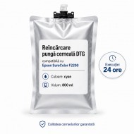 Serviciu de reîncărcare a pungilor cu cerneală CYAN DTG pentru imprimanta Epson SureColor F2200