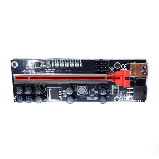 Set 6 buc. Riser card 10 condensatori V011-PRO PCI-Express mining Motrix®