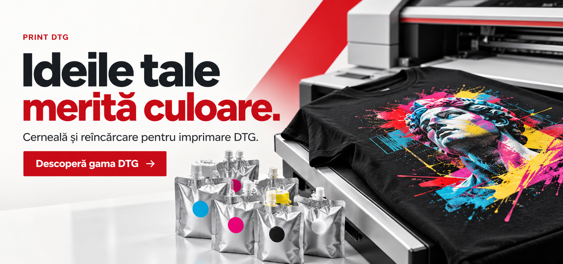 Print DTG — Ideile tale merită culoare.